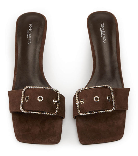 Tony Bianco Amy Espresso スエード 6.5cm ローヒール ブラウン | ZJPMJ14035