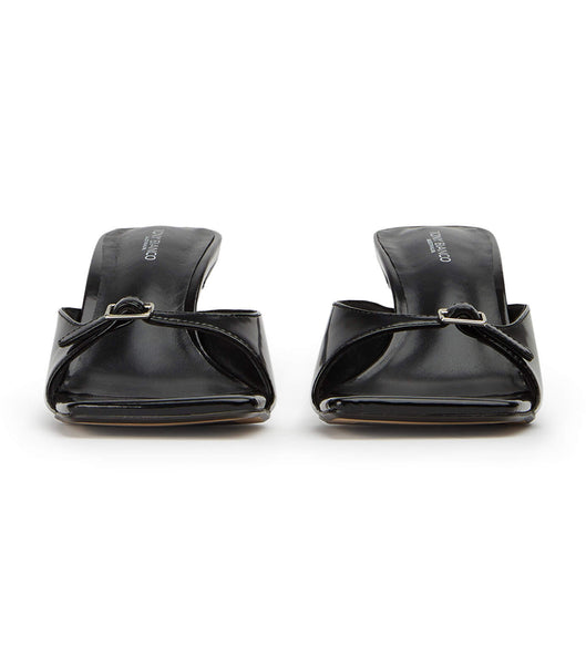 Tony Bianco Asar Black Hi Shine 6.5cm ローヒール 黒 | JPQAV88344