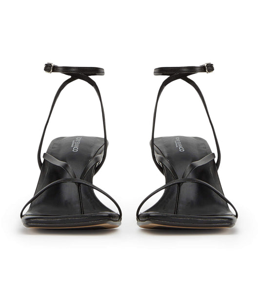 Tony Bianco Avi Black Nappa 6.5cm ストラップヒール 黒 | JPNEJ41340