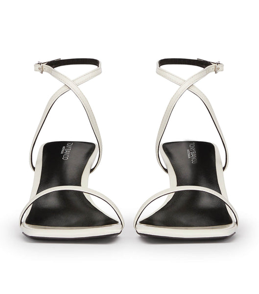 Tony Bianco Axent White パテント 6.5cm ローヒール 白 | FJPUI33944
