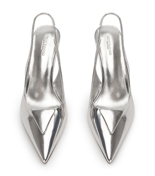 Tony Bianco Bertie Silver Shine 7.5cm ローヒール シルバー | MJPFT17919