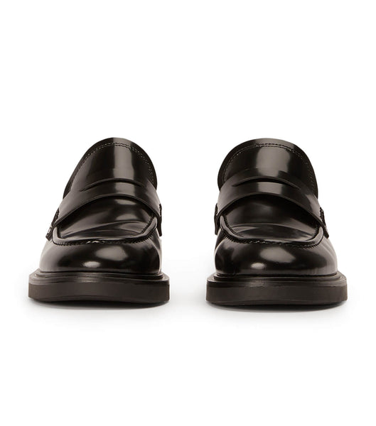 Tony Bianco Cherish Black Hi Shine 4.5cm ローファー 黒 | PJPER55498