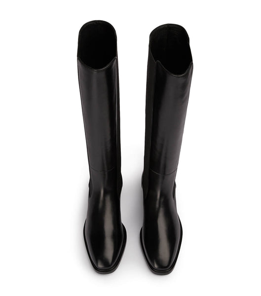 Tony Bianco Emrata Black Como 4cm ニーハイブーツ 黒 | XJPGW24383