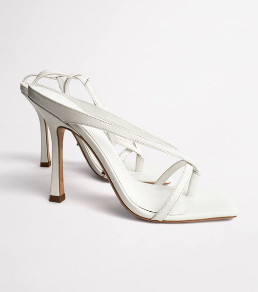 Tony Bianco Faythe White Kid 10.5cm トングサンダル 白 | PJPQX37440
