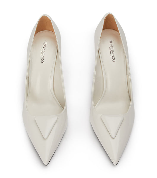 Tony Bianco Gema White Hi Shine 10cm パンプス 白 | JPEAH92415