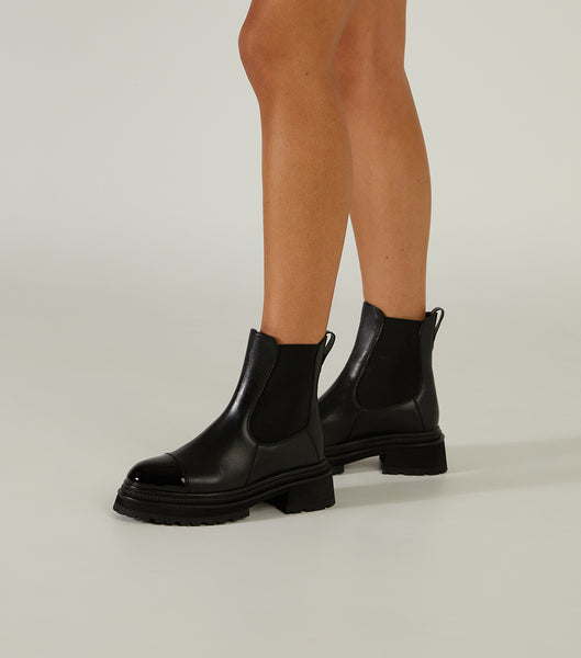 Tony Bianco Hurricane Black Como 5.5cm 戦闘ブーツ 黒 | JPXBR82680