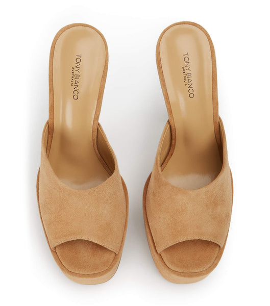 Tony Bianco Jordyn Butterscotch スエード 15cm スティレットヒール ブラウン | FJPHY31905