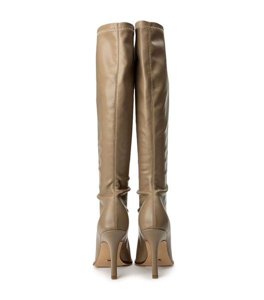 Tony Bianco Knight Piazza Venezia 9.5cm ストレッチブーツ シルバー | JPJBT76855