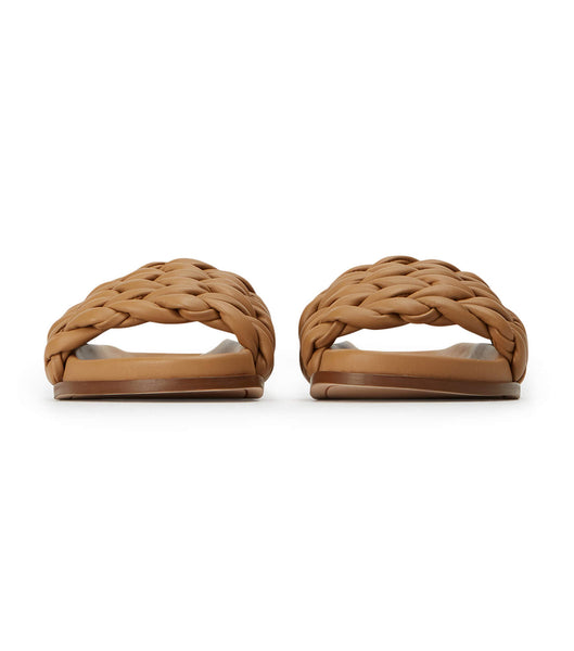 Tony Bianco Layton Biscuit Nappa フラットサンダル ブラウン | JPZDE70664