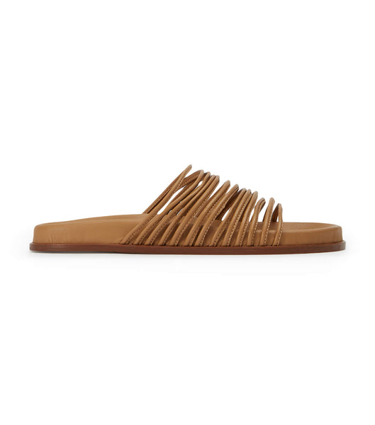 Tony Bianco Libi Biscuit Nappa フットベッド ブラウン | QJPWA80442
