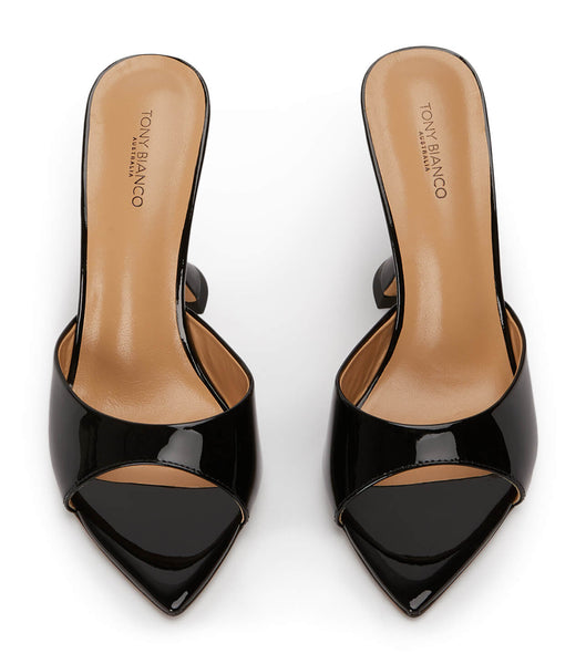 Tony Bianco Marcel Black パテント 10.5cm ブライダルヒール 黒 | AJPWC79453