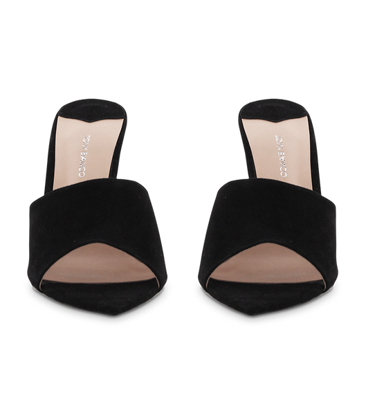 Tony Bianco Marley Black Kid スエード 10.5cm ブライダルヒール 黒 | JPJZR23245