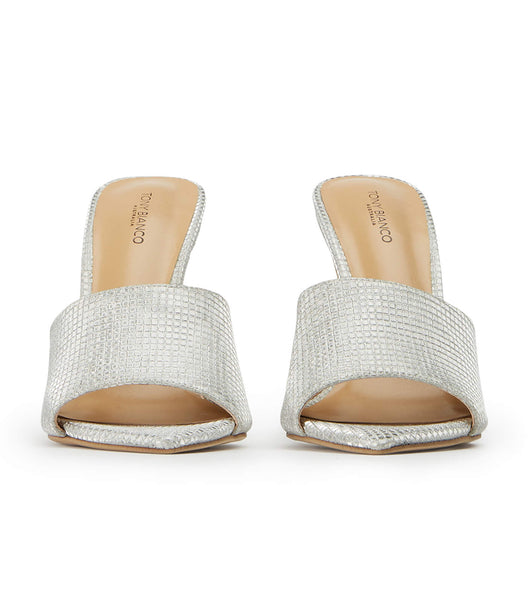 Tony Bianco Marley Silver Aura 10.5cm ブライダルヒール シルバー | ZJPNQ30694