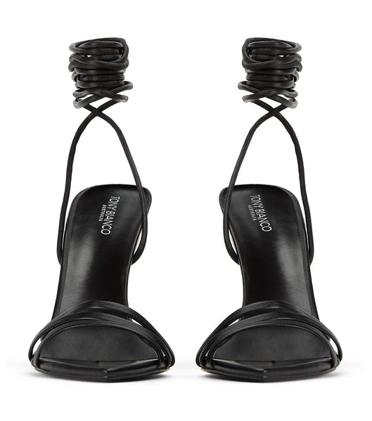 Tony Bianco Mavis Black Nappa 10.5cm ブライダルヒール 黒 | DJPVO49132