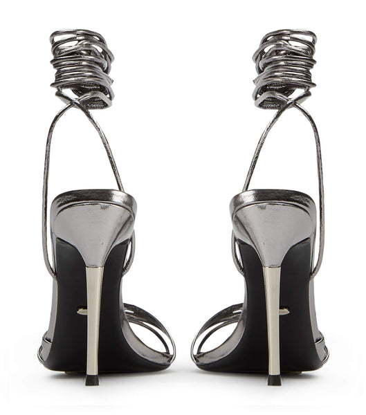 Tony Bianco Mavis Gunmetal Glimmer 10.5cm ストラップヒール グレー | JPDYB29063