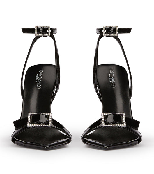 Tony Bianco Mopsy Black パテント 10.5cm スティレットヒール 黒 | JPIIZ16186