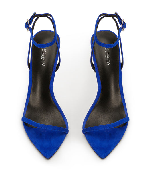 Tony Bianco Myra Azure スエード 10.5cm ブライダルヒール 紺碧 | AJPWC50405