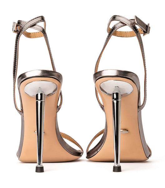 Tony Bianco Myra Champagne Glimmer 10.5cm スティレットヒール シルバー | JPQAV90788