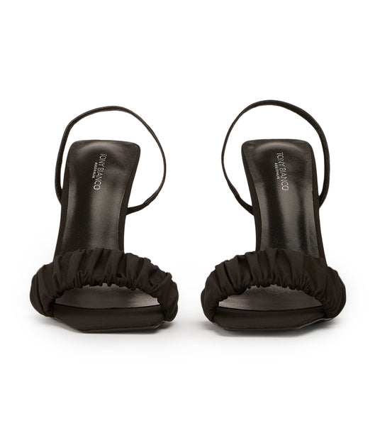 Tony Bianco Nixon Black Crepe 10.5cm ブリングヒール 黒 | JPJBT18481