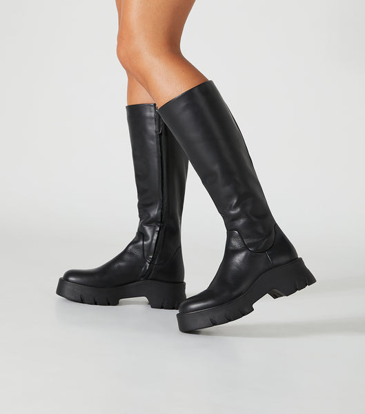 Tony Bianco Rage Black Turin 5.5cm ミッドカーフブーツ 黒 | PJPER84569