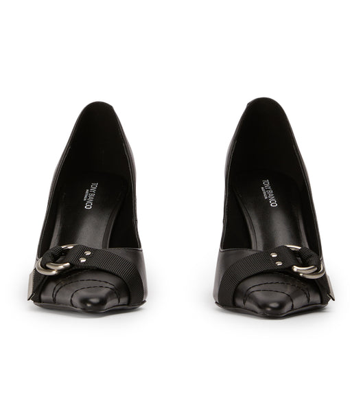 Tony Bianco Saje Black Como 8cm ローヒール 黒 | FJPUI25320