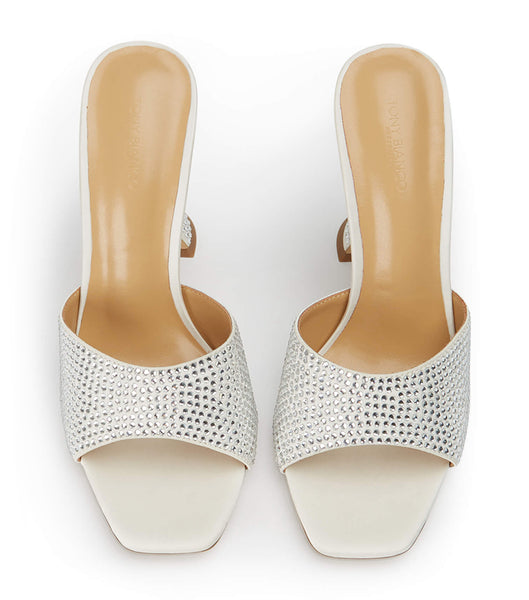 Tony Bianco Serri Ivory Satin 10.5cm ブライダルヒール 白 | TJPPQ59104