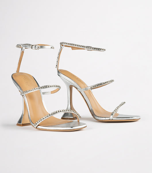 Tony Bianco Shy Silver Nappa Metallic 10.5cm ブリングヒール シルバー メタリック | PJPER39342
