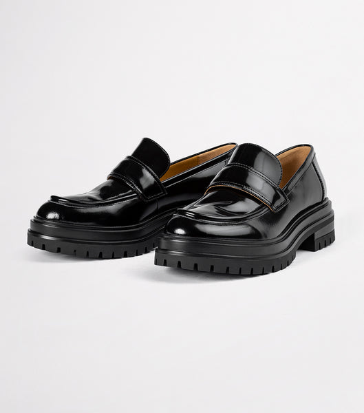 Tony Bianco Wiz Black Hi Shine 4.5cm ローファー 黒 | MJPHR47012