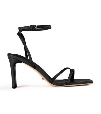 Tony Bianco Corso Black Nappa 8.5cm ストラップヒール 黒 | UJPND20998