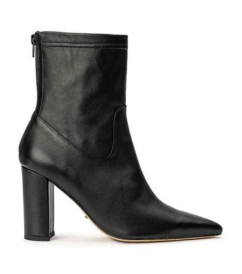 Tony Bianco Ellie Black Nappa 8.5cm アンクルブーツ 黒 | JPJVR43111