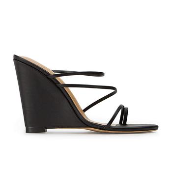 Tony Bianco Gaia Black Capretto 11cm ウェッジソール 黒 | JPCVG15680