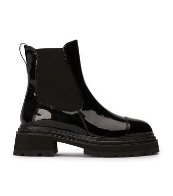 Tony Bianco Hurricane Black Hi Shine 5.5cm アンクルブーツ 黒 | XJPBH37125