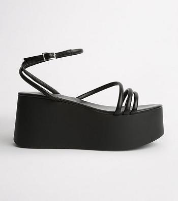 Tony Bianco Tory Black Sheep Nappa 9.5cm 厚底シューズ 黒 | JPIIZ52938
